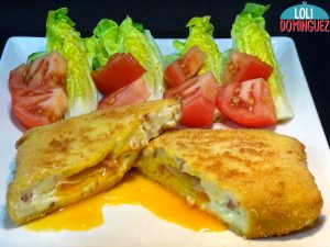 Huevos al Cielo con jamón, una delicia para el paladar. Una receta a base de huevos fritos, con su yema liquida y envueltos en una deliciosa bechamel con trocitos de jamón