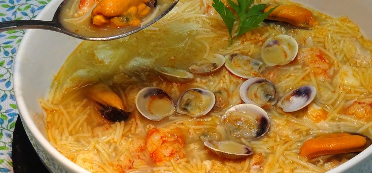 Sopa de pescado y marisco o Sopa Marinera. Receta fácil. La más deliciosa sopa que puedas imaginarte