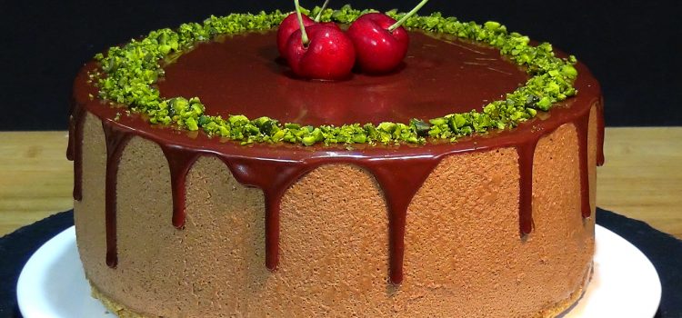 Tarta de chocolate y café, SIN HORNO, un placer solo para adultos; Con un ligero toque de licor de café que hace de esta tarta una tentación imposible de resistir