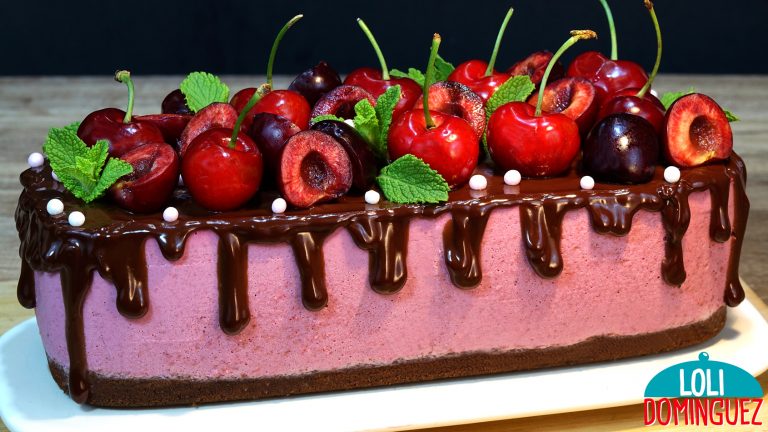 TARTA DE CEREZAS Y CHOCOLATE, RECETA FÁCIL SIN HORNO. Esta receta es ideal para el tiempo de las cerezas, es fruta de temporada y ahora hay que aprovechar porque además están en su mejor momento de precio y sabor
