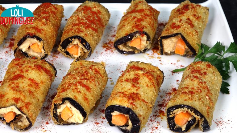 ROLLITOS DE BERENJENA AL ESTILO TURCO, RECETA FACIL PARA SORPRENDER A TUS INVITADOS. Estos rollitos quedan genial servidos como entrante, aperitivo o tapa, con un sabor delicio y una combinación de texturas muy agradable