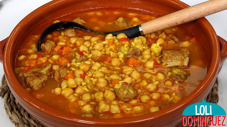 GUISO DE GARBANZOS CON ARROZ, RECETA FÁCIL Y NUTRITIVA. Esta receta esta riquísima, por poco dinero y con ingredientes muy sencillos tenemos una comida nutritiva, completa y deliciosa que os va a encantar