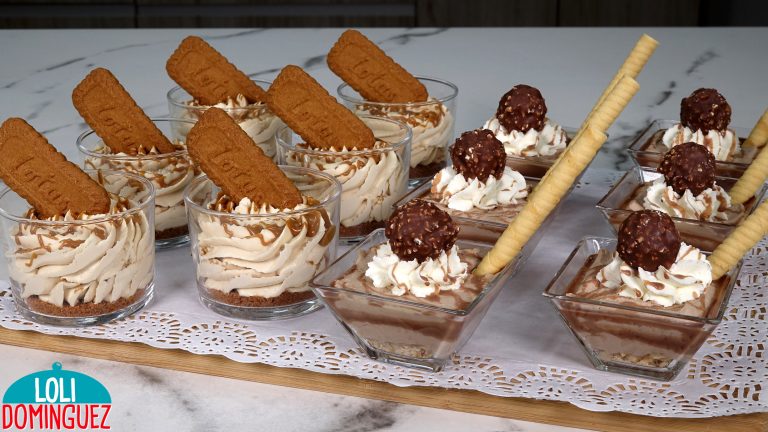 VASITOS DULCES ESPECIAL NAVIDAD 2022, UNOS POSTRES FÁCILES PARA SORPRENDER. Estos vasitos sin duda serán todo un éxito cuando los sirvas en tu mesa con sabores riquísimos a bombones Ferrero y a galletas Lotus