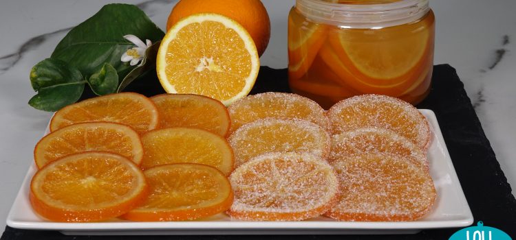 NARANJAS CONFITADAS, ESCARCHADAS Y EN ALMÍBAR, RECETA MUY FÁCIL. Estas naranjas son las tradicionales para poner en el roscón de reyes, pero también quedan riquísimas bañadas con chocolate, escarchadas están deliciosas,