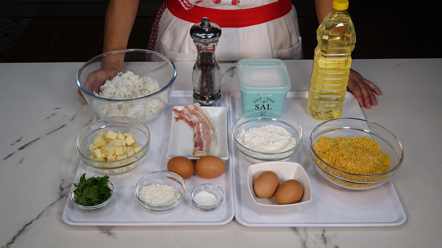 Bolitas de arroz frito y rellenas de queso, receta fácil - Loli Domínguez - Foto 1