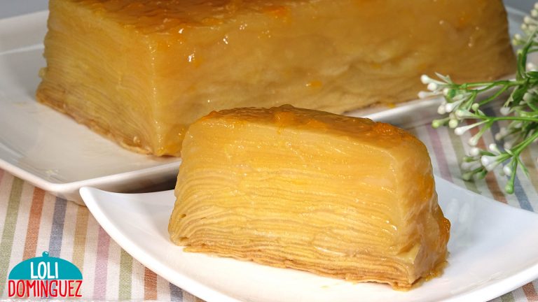 MILHOJAS DE MANZANA CON 4 INGREDIENTES. Postre saludable y delicioso especial para los días de fiesta, porque después de una comida o cena copiosa viene muy bien un postre ligero, pues este postre es ideal