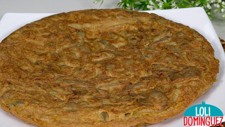 TORTILLA DE ALCACHOFA MUY SALUDABLE. Con solo 4 ingredientes tenemos una deliciosa tortilla que a mí me está ayudando con mi dieta de adelgazamiento