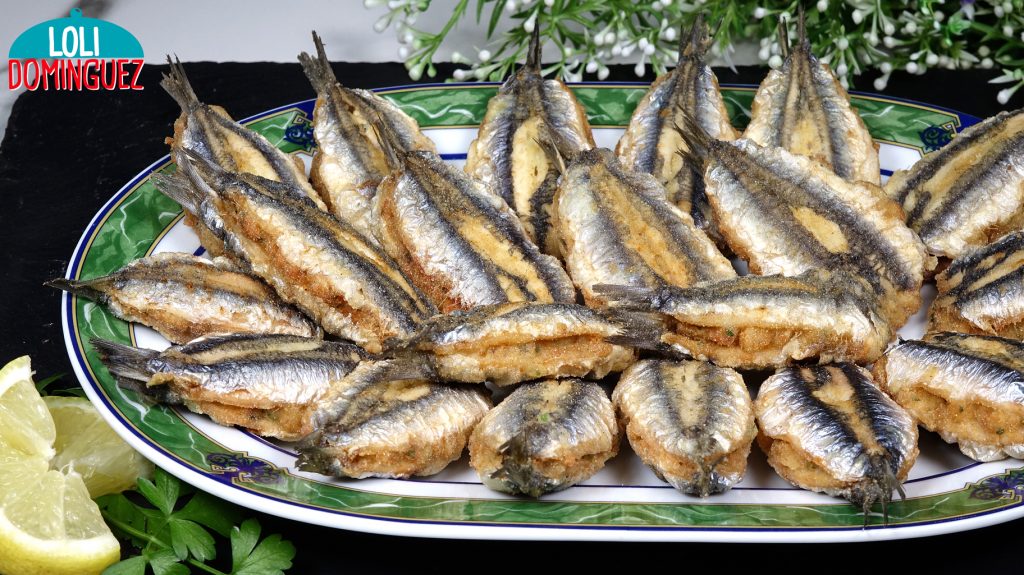 BOQUERONES RELLENOS RECETA TRADICIONAL. Riquísimos boquerones con un rellenos jugoso y muy sabroso que hace de esta receta tradicional un bocado exquisito